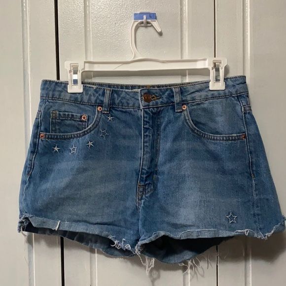 H&M Coachella Cut off Jean Shorts size 10 - Picture 1 of 10